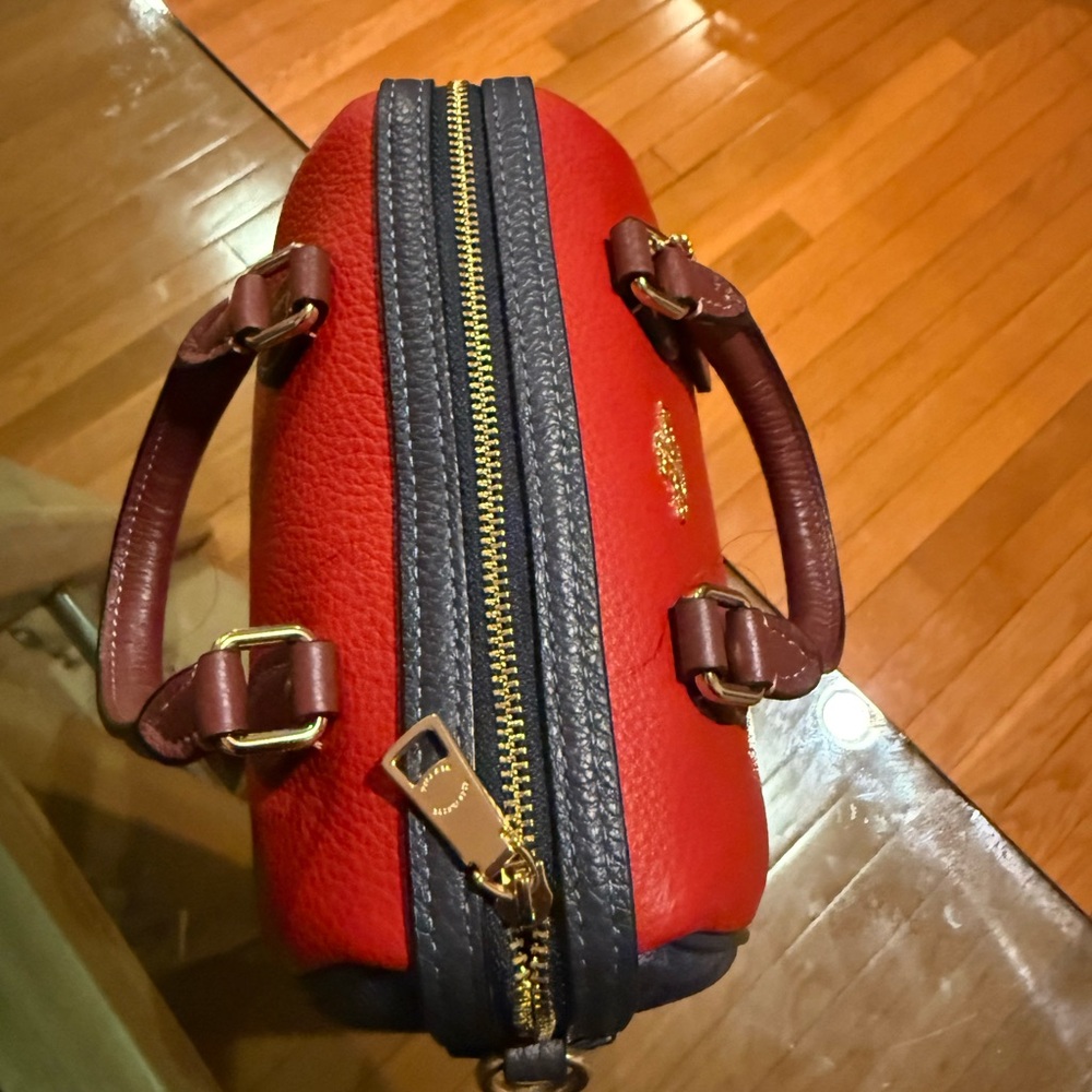 Coach Red and Brown Mini Bag - Picture 2 of 4